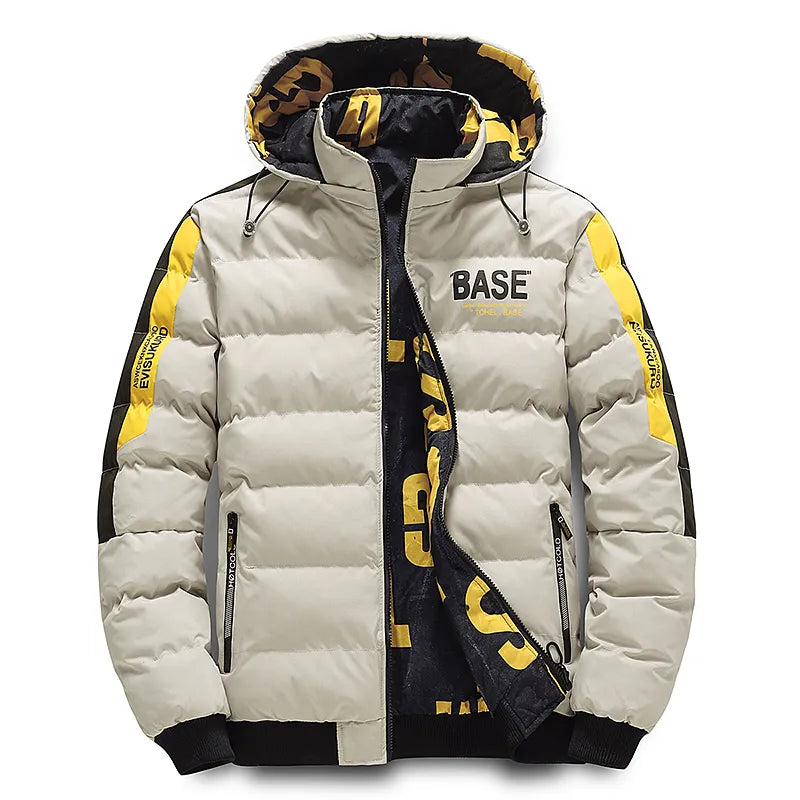 Herren Pufferjacke mit Reißverschluss | Kapuze