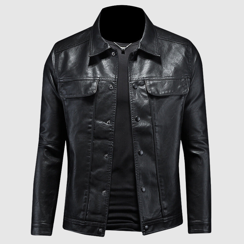 Herren Weinlese Knopf Daunen Jacke | Brusttaschen