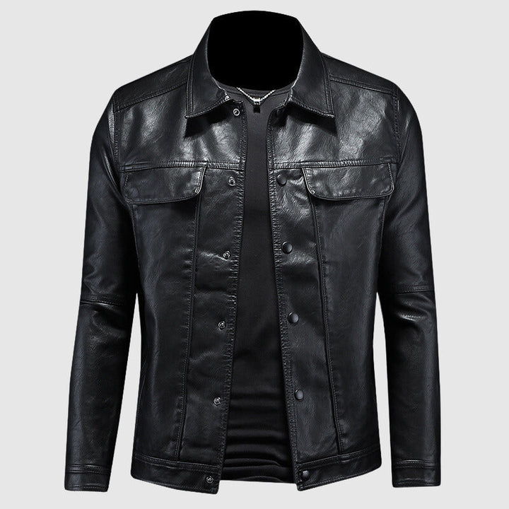 Herren Weinlese Knopf Daunen Jacke | Brusttaschen