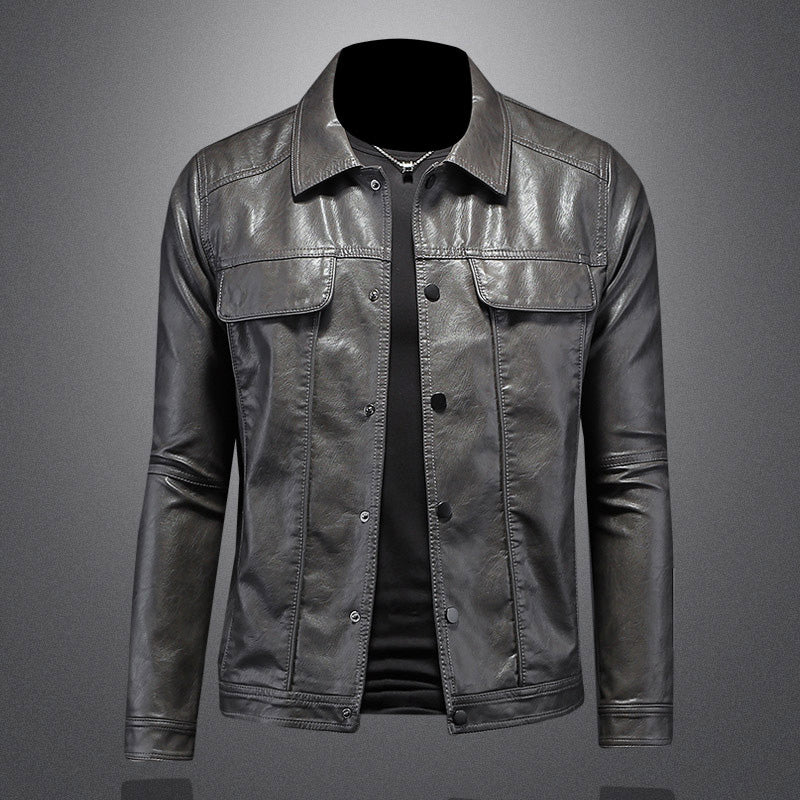 Herren Weinlese Knopf Daunen Jacke | Brusttaschen