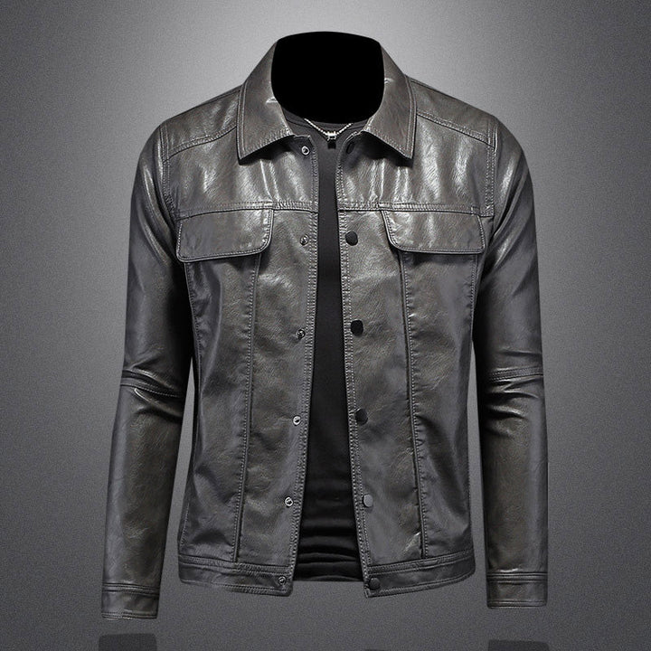 Herren Weinlese Knopf Daunen Jacke | Brusttaschen