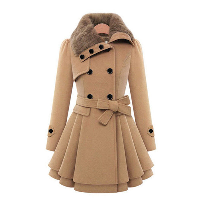 Damen Jahrgang Zweireihiger Trenchmantel | Winter
