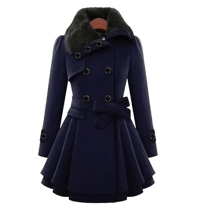 Damen Jahrgang Zweireihiger Trenchmantel | Winter