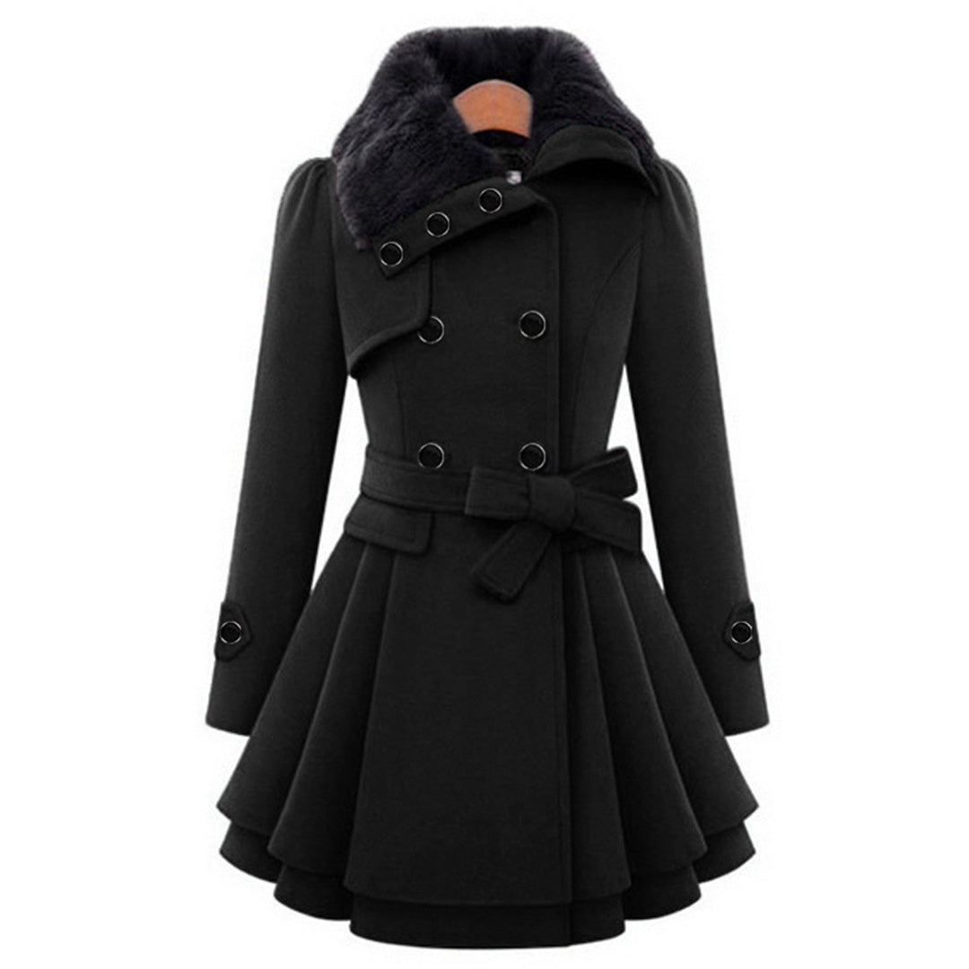 Damen Jahrgang Zweireihiger Trenchmantel | Winter