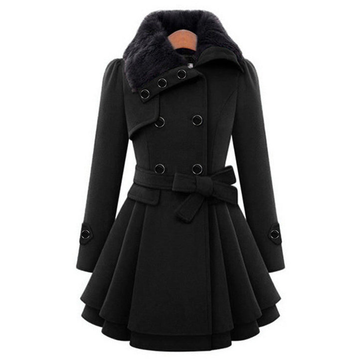 Damen Jahrgang Zweireihiger Trenchmantel | Winter