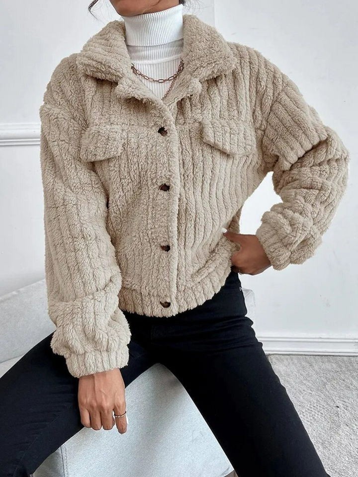 Damen Klassische Teddy Jacke | Kurz
