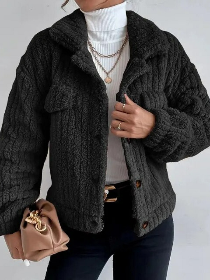 Damen Klassische Teddy Jacke | Kurz