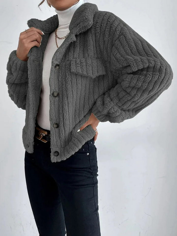 Damen Klassische Teddy Jacke | Kurz