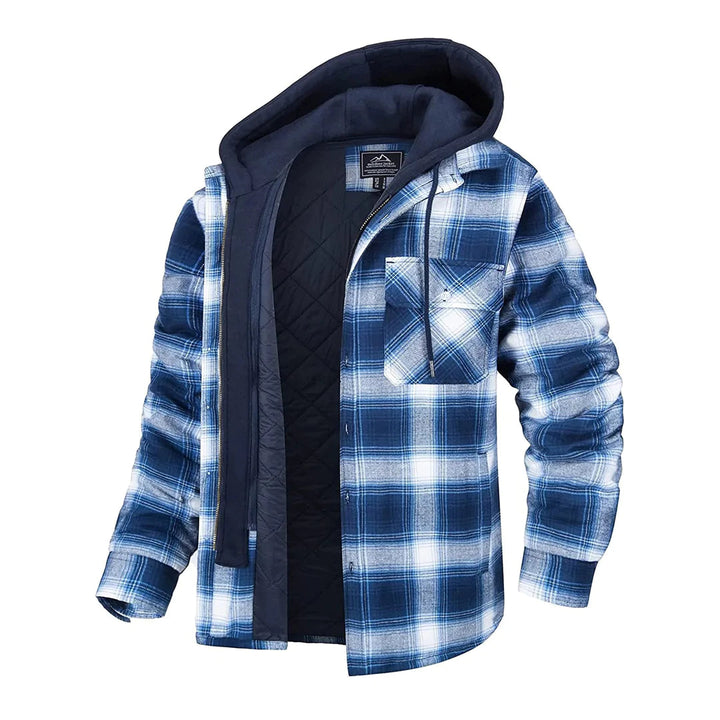 Herren Karierte Kapuzenjacke | Winter