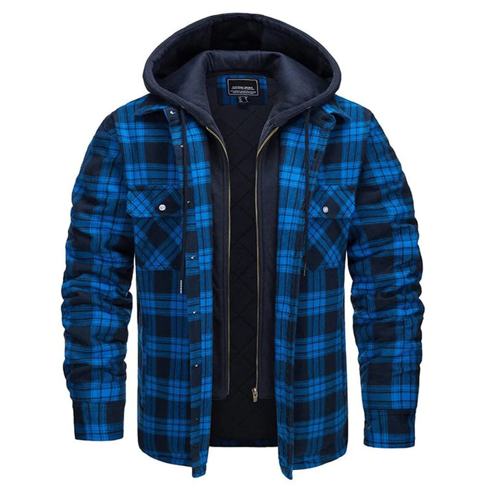 Herren Karierte Kapuzenjacke | Winter