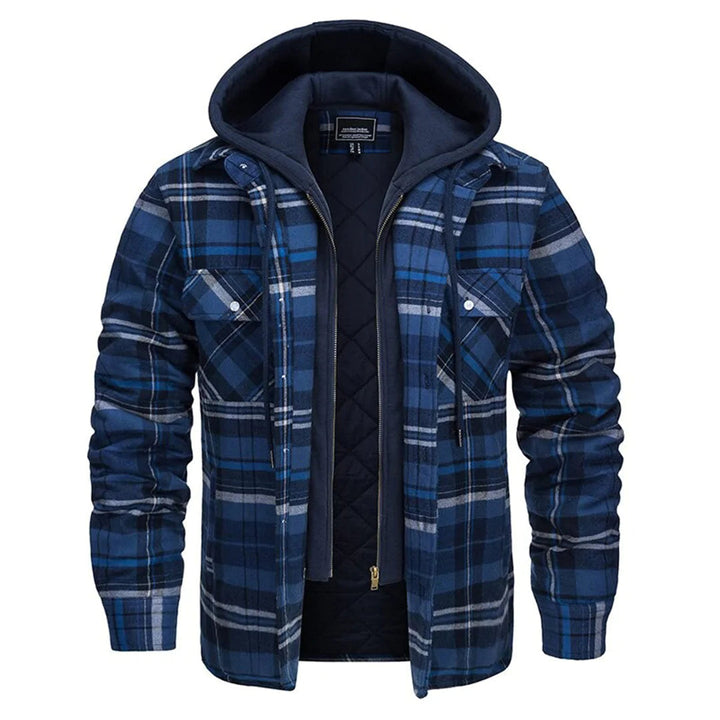 Herren Karierte Kapuzenjacke | Winter
