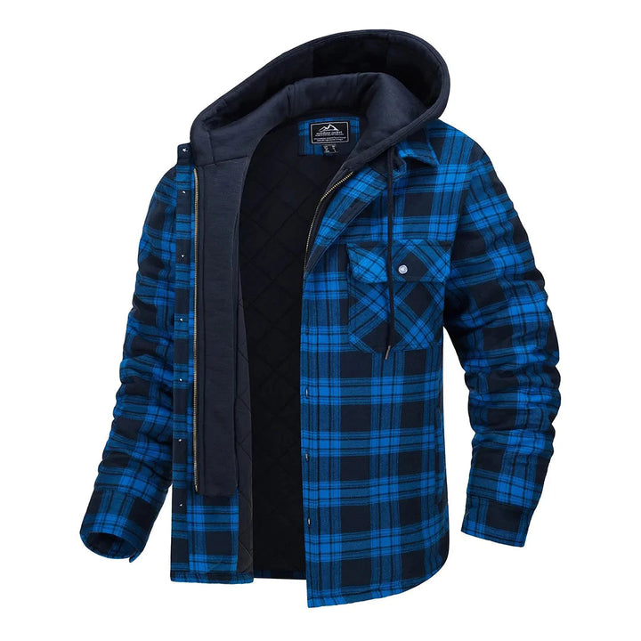Herren Karierte Kapuzenjacke | Winter
