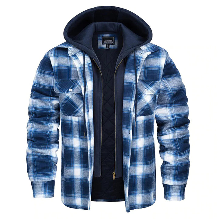 Herren Karierte Kapuzenjacke | Winter