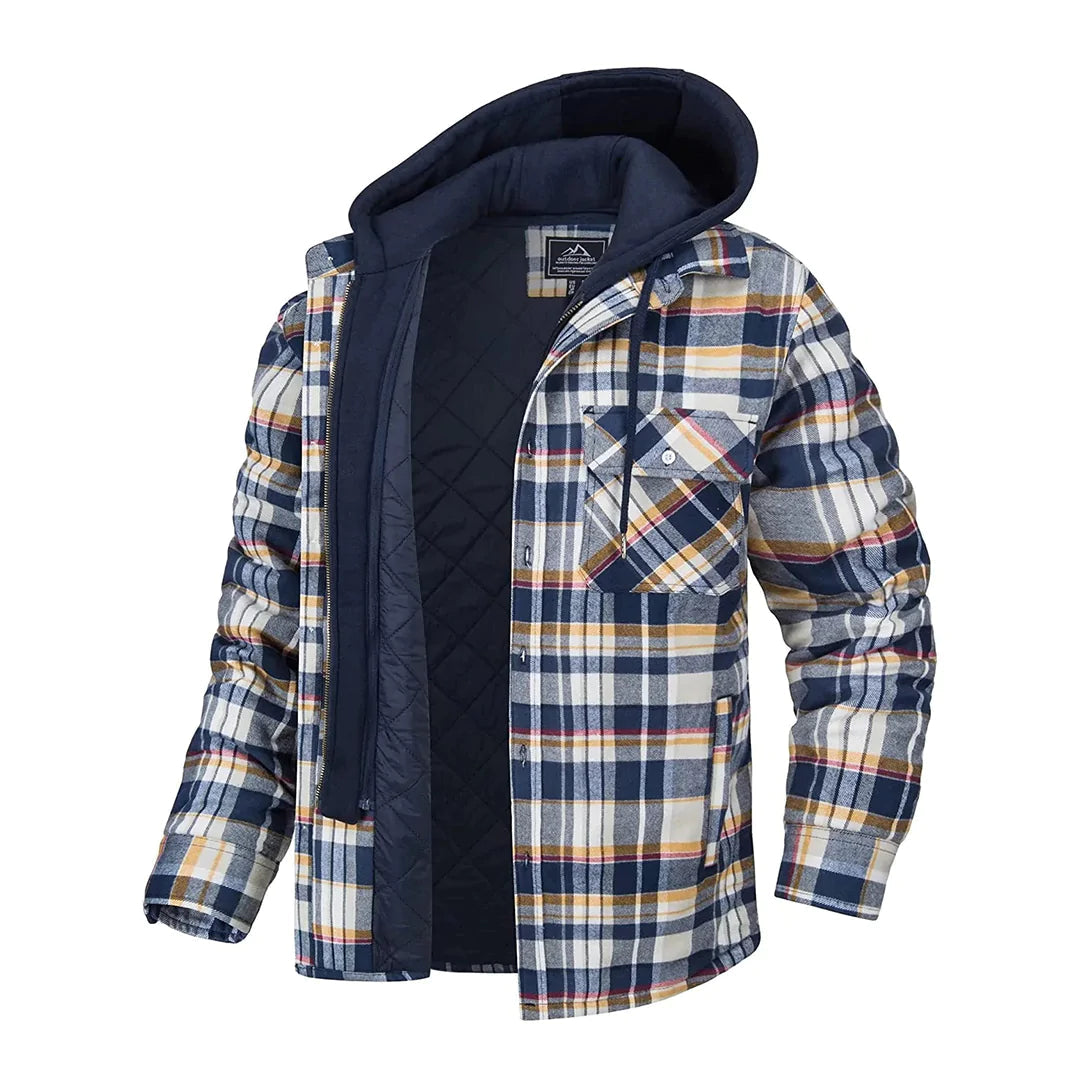 Herren Karierte Kapuzenjacke | Winter