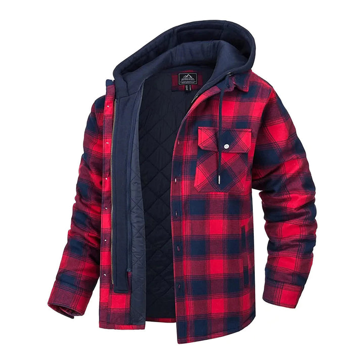 Herren Karierte Kapuzenjacke | Winter