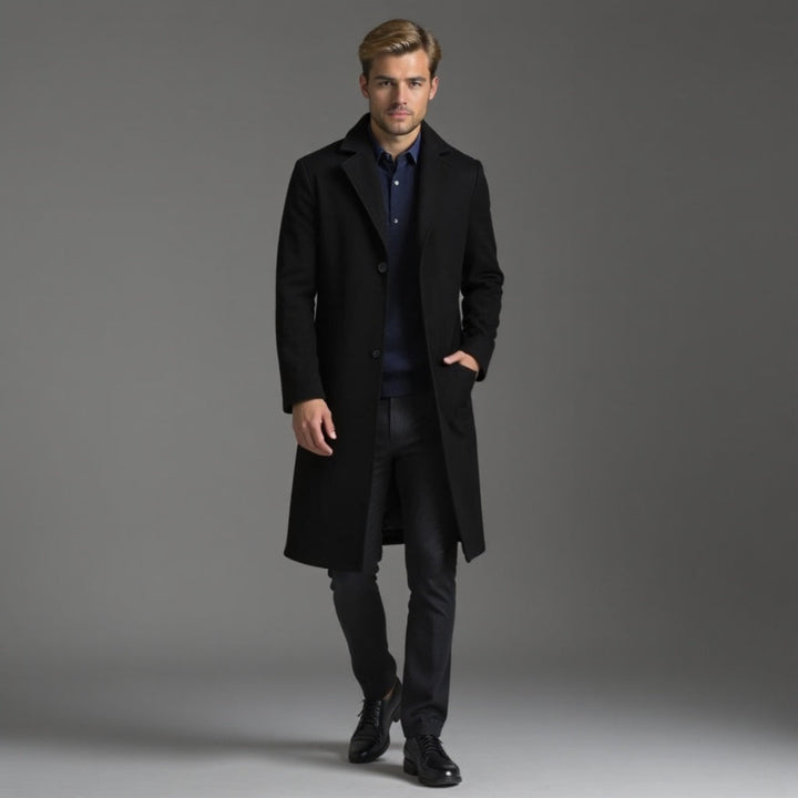 Herren Klassisch Schmaler Schnitt Formeller Trench Mantel | Winter