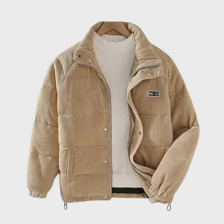 Herren Puffer Knopf Daunen Jacke | Warme
