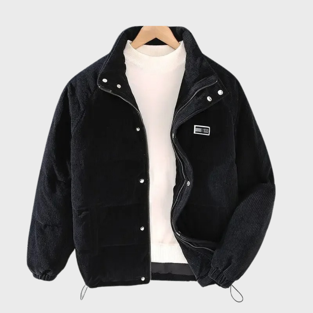 Herren Puffer Knopf Daunen Jacke | Warme