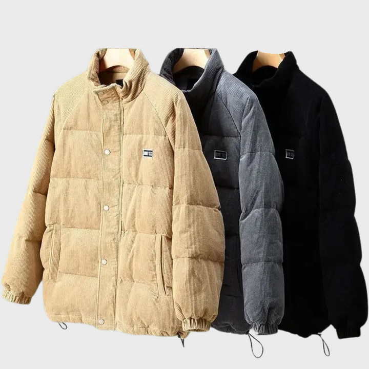 Herren Puffer Knopf Daunen Jacke | Warme