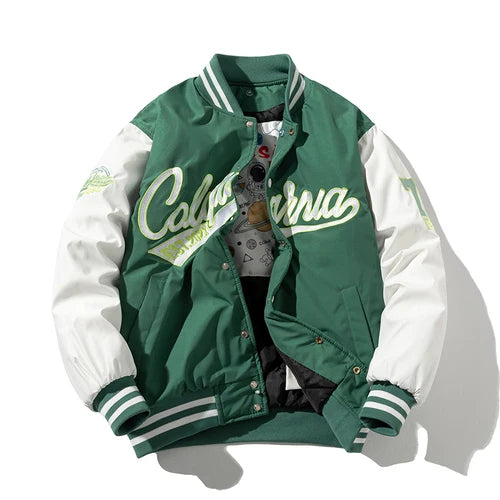 Bestickte College Jacke für Herren | Rückwärts