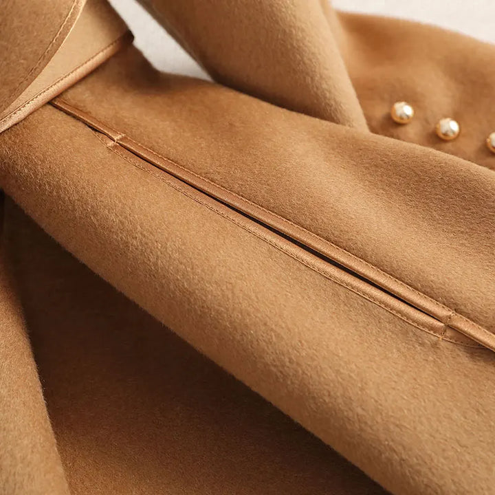 Damen Langer Trench Mantel mit Gürtel | Winter