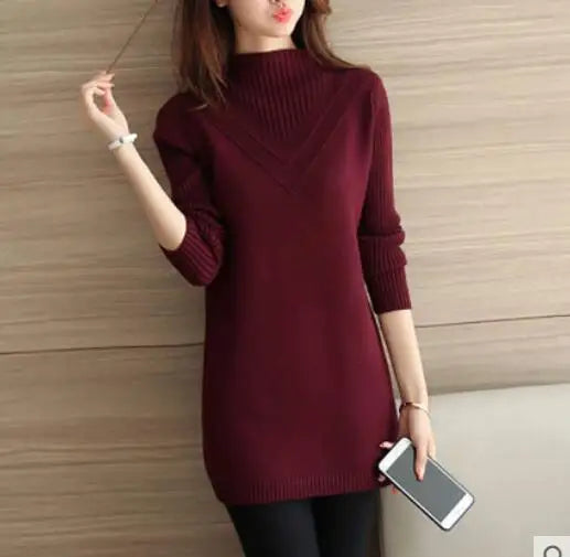 Dicker lockerer langer gemütlicher pullover