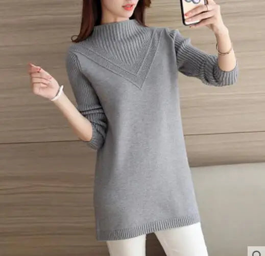 Dicker lockerer langer gemütlicher pullover