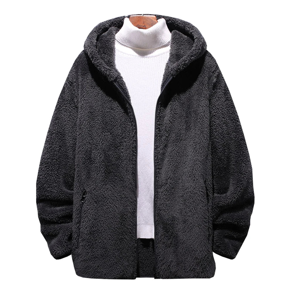 Herren Kapuzen Teddy Jacke | Kurz
