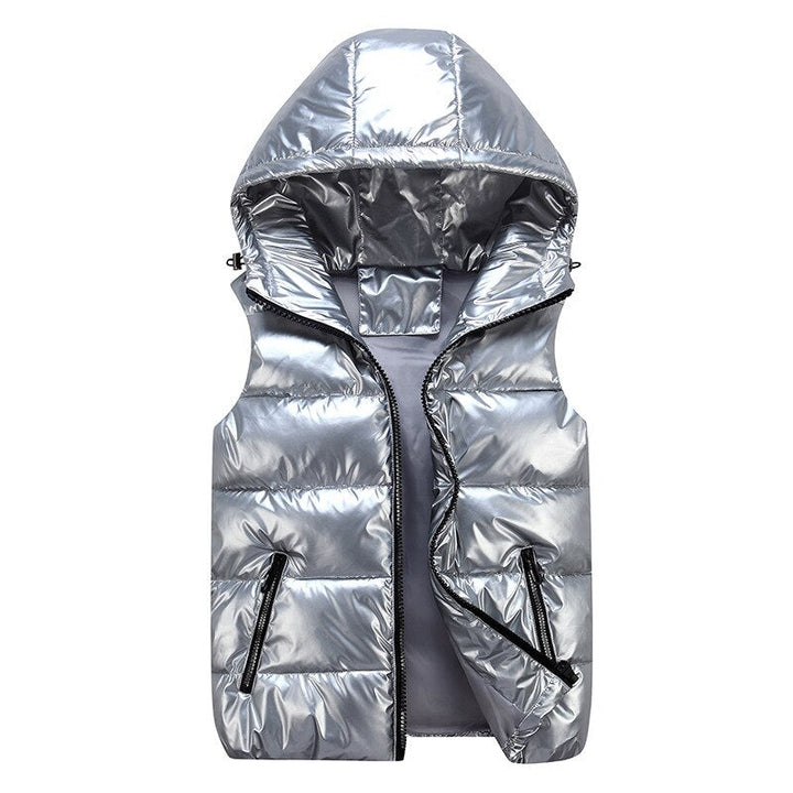 Herren Puffer Ärmellos Weste | Glänzend