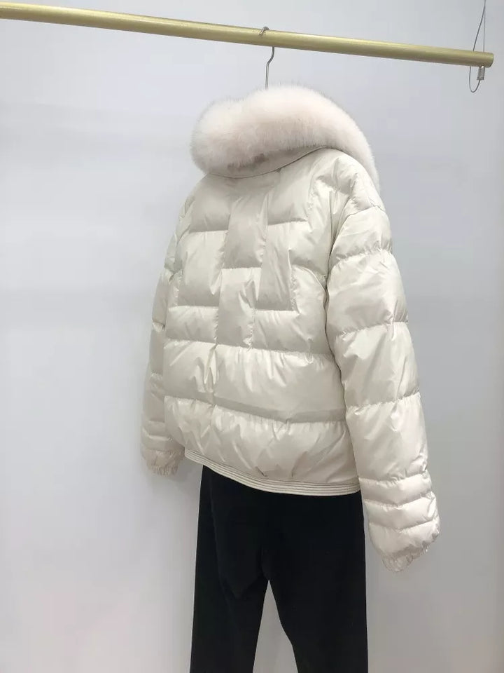 Damen Dicke Weinlese-Daunenjacke | Warme