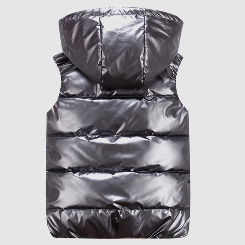 Herren Puffer Ärmellos Weste | Glänzend