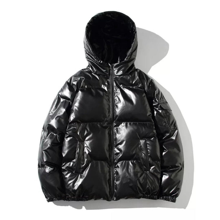Herren Glänzende Puffer Jacke | Warme