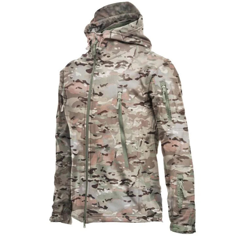 Herren Militärische Tarnjack | Kapuze