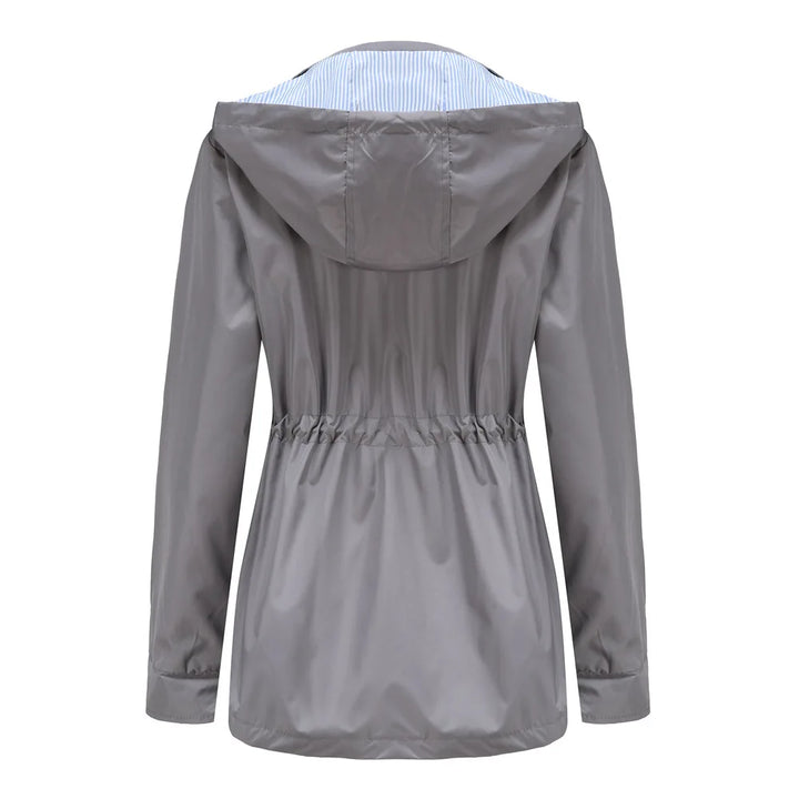 Regenjacke mit Kapuze für Damen | Mit Reißverschluss