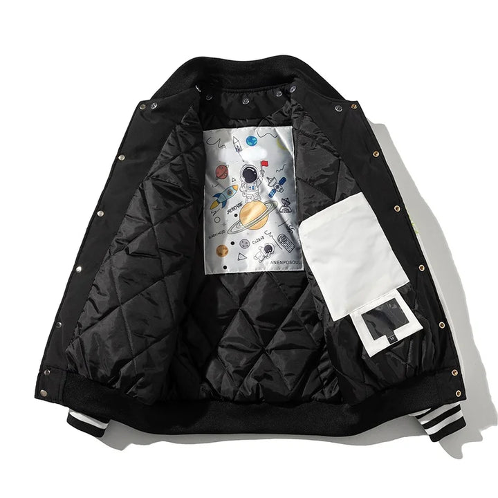 Bestickte College Jacke für Herren | Rückwärts
