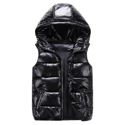 Herren Puffer Ärmellos Weste | Glänzend