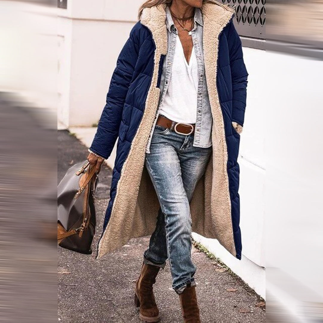 Damen Lange Puffer Jacke | Kapuze