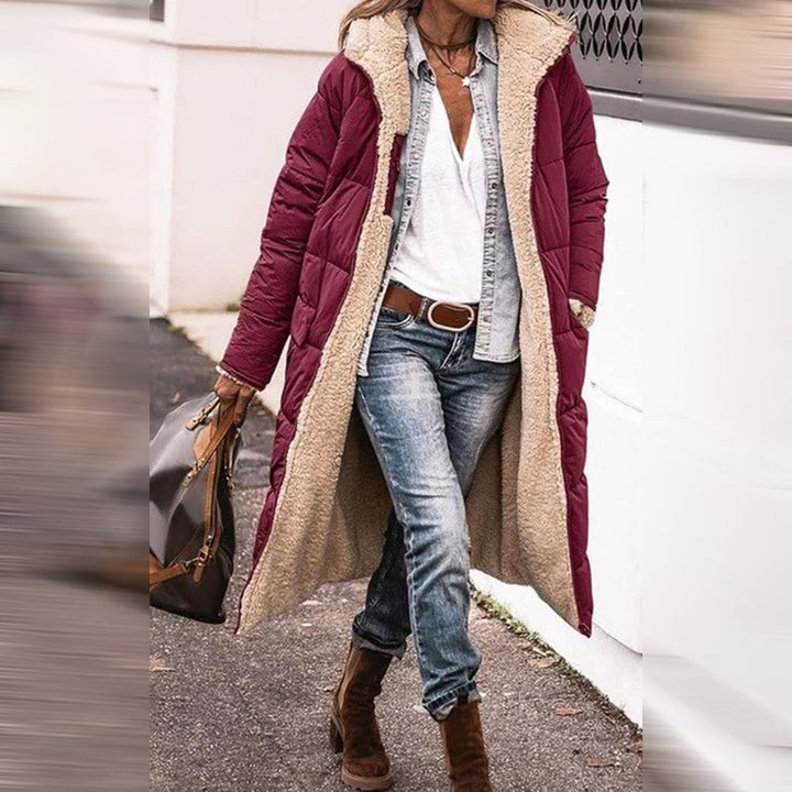 Damen Lange Puffer Jacke | Kapuze