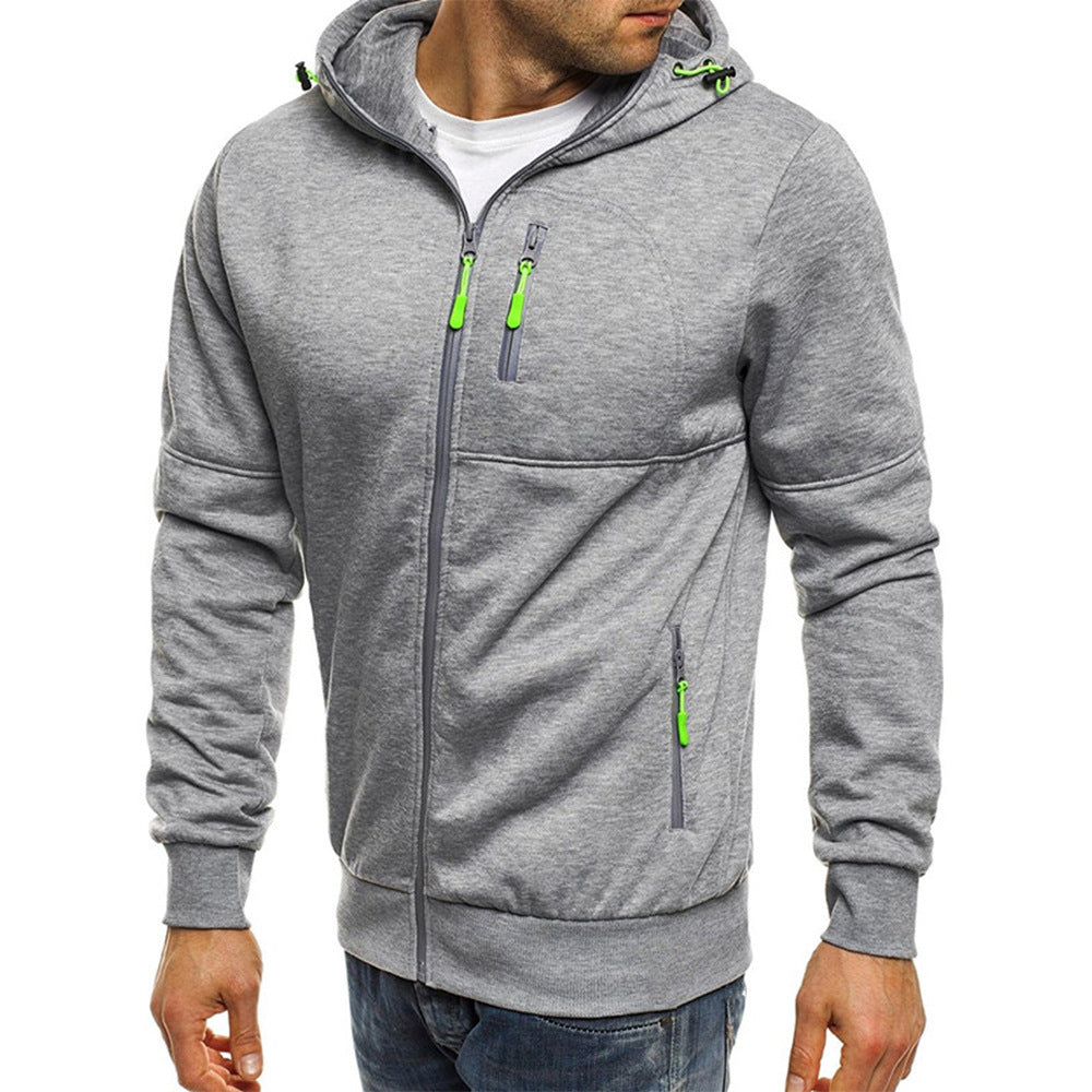 Herren Lässige Winterjacke mit Reißverschluss | Kapuze