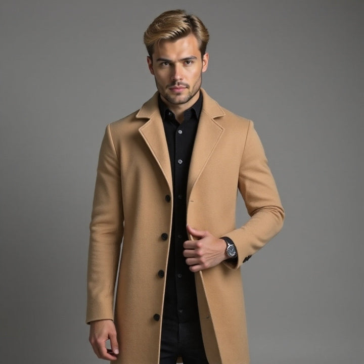 Herren Klassisch Schmaler Schnitt Formeller Trench Mantel | Winter