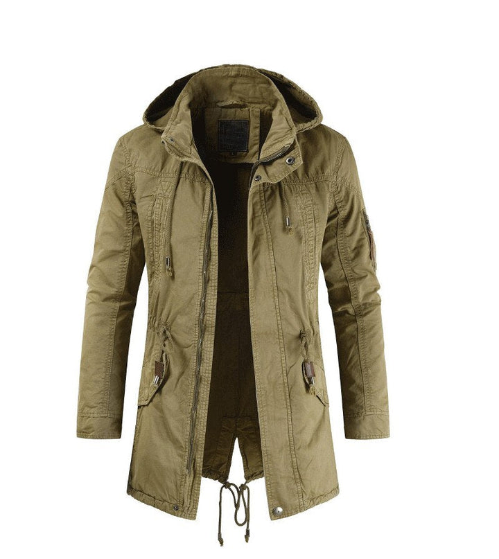 Herren Lange Reißverschlussjacke | Kapuze