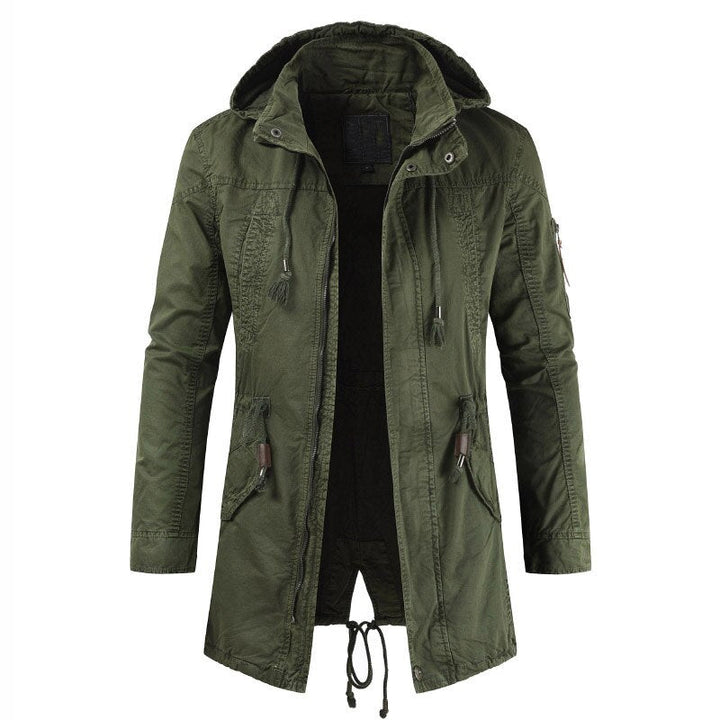 Herren Lange Reißverschlussjacke | Kapuze