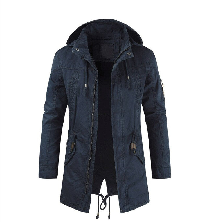 Herren Lange Reißverschlussjacke | Kapuze