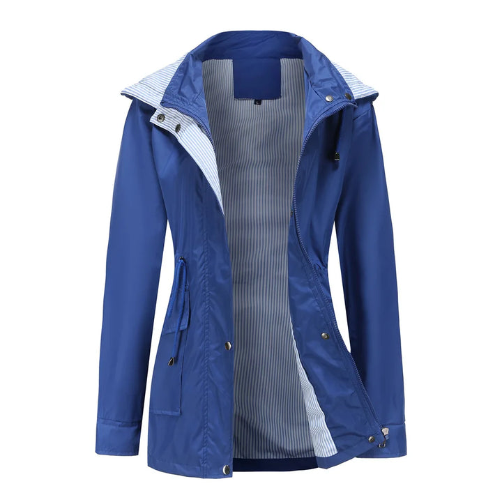 Regenjacke mit Kapuze für Damen | Mit Reißverschluss