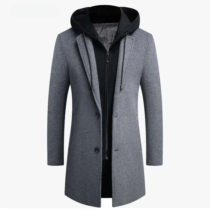 Herren-Kapuzenjacke mit Reißverschluss | Lange Ärmel
