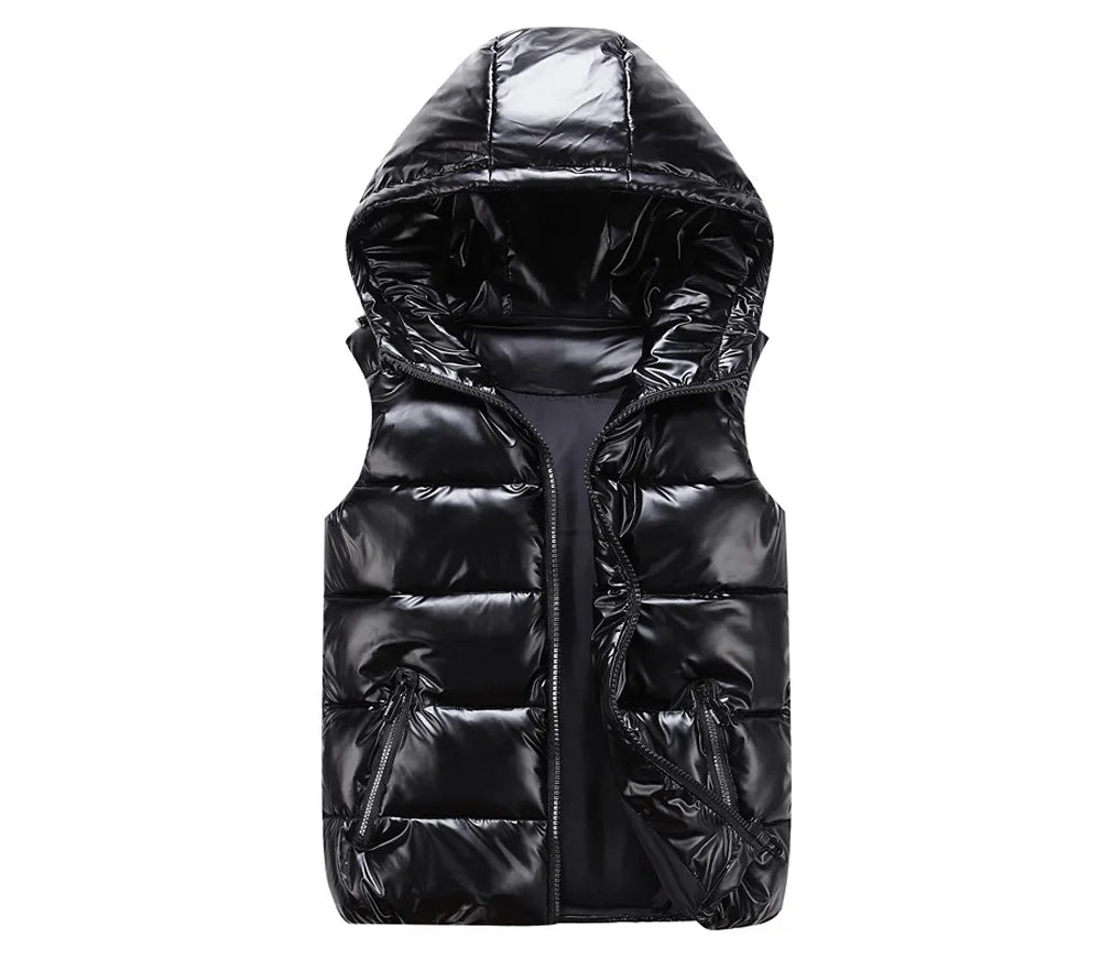 Herren Puffer Ärmellos Weste | Glänzend
