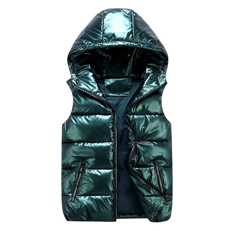 Herren Puffer Ärmellos Weste | Glänzend