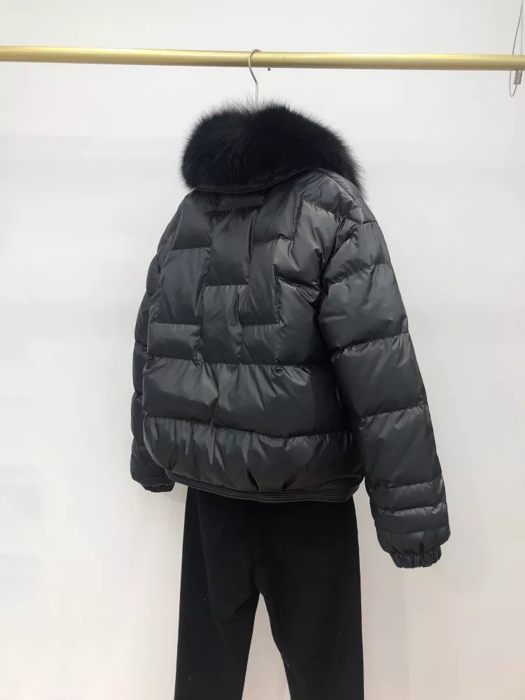 Damen Dicke Weinlese-Daunenjacke | Warme