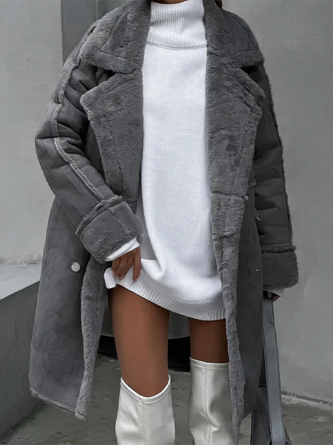 Damen Winddichter Teddy Jacke | Warme