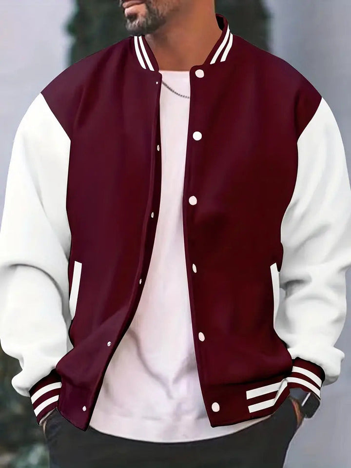 Herren Knopf Daunen Schlanke Passform Jacke | Lange Ärmel
